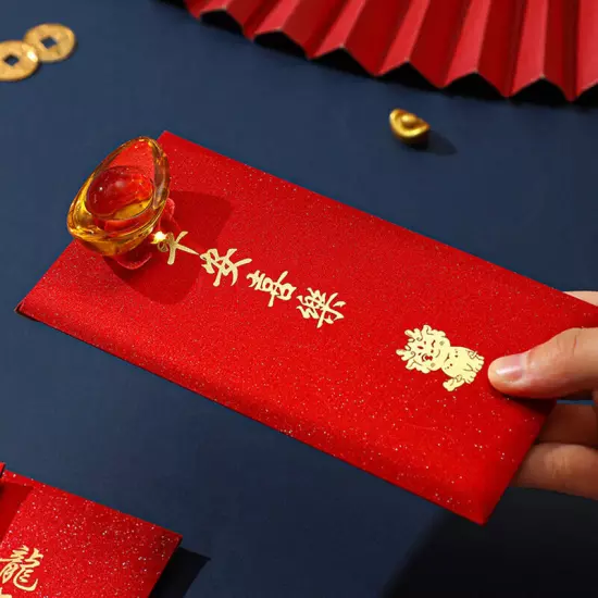 6pcs 2024 Year Of The Dragon Red Packets Spring Festival Wedding Money EnveloJO