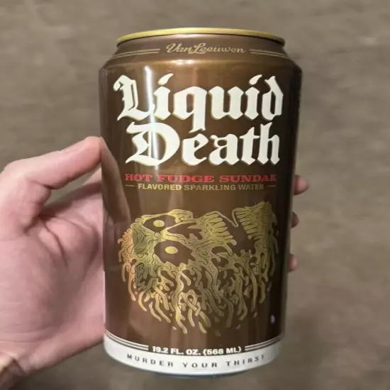 Liquid Death x Van Leeuwen Hot Fudge Sundae Flavored Sparkling Water NEW & RARE!