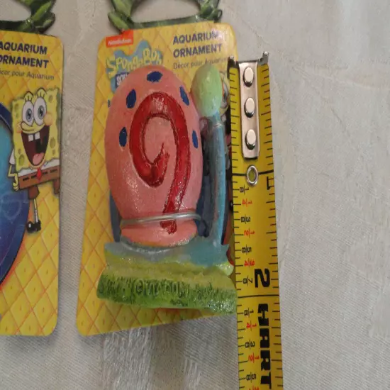 Sponge Bob Aquarium Figure/Ornament x4 Gary, Squid, Patrick, Sponge Bob NIP