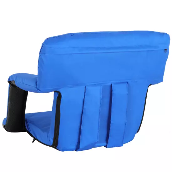  2PCS Stadium Seats with Back Support Cushion Stadium Chair for Bleachers Blue