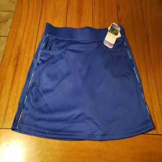 NWT $55 Pebble Beach Golf Womens Dry-luxe Performance Royal Blue Fashion Skort 