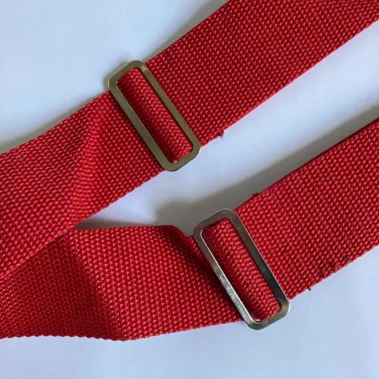 Carhartt Utility Suspenders Red Adjustable Silver Metal Clips