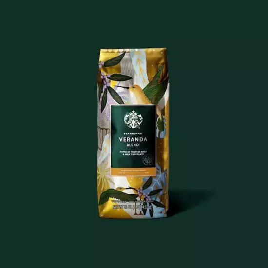 Starbucks Veranda Blend Blonde Roast Whole Bean Coffee 1lb 16oz 453g Bag