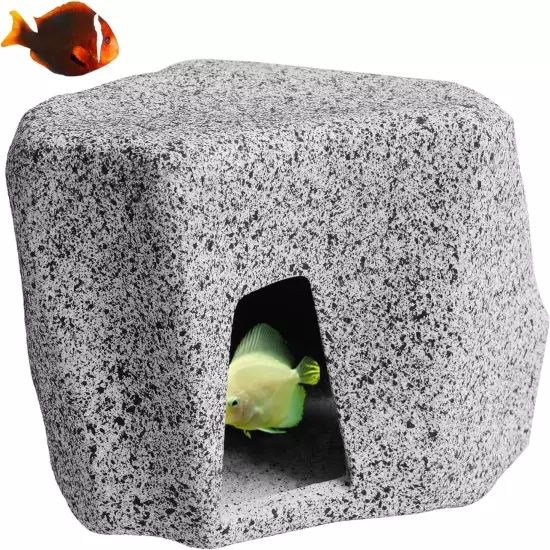 Aquarium Stone Hideaway Decoration Ceramic Tank Decoration Stone Rock Hideout