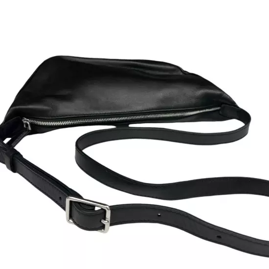 Madewell The Sling Crossbody Leather Bag in True Black NWT