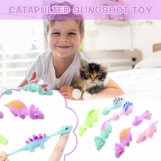 5/10 Slingshot Dinosaur Finger Toys, Catapult Toys Elastic Flying Finger/