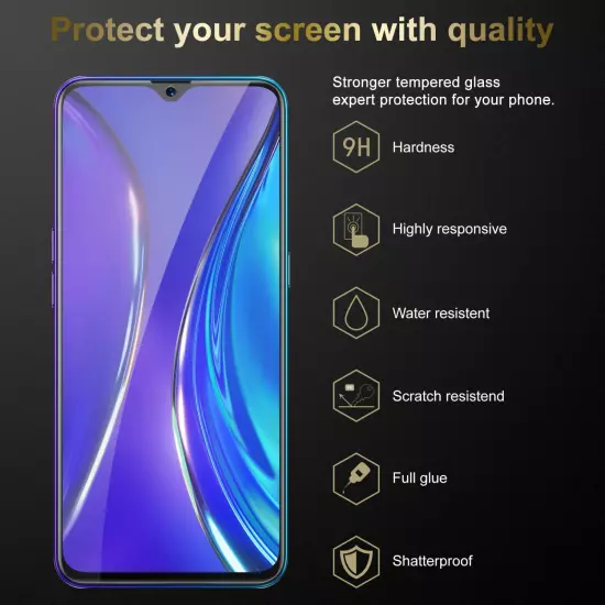 3x Tempered Glass for Realme X2 / XT / Oppo K5 Screen Display Protection Film