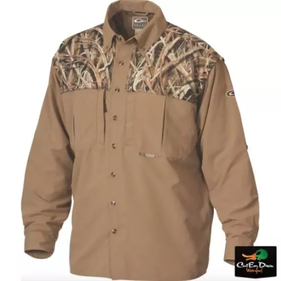 DRAKE WATERFOWL SYSTEMS EST TWO TONE CAMO WINGSHOOTER'S LONG SLEEVE SHIRT