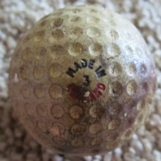 EARLY DIMPLE GOLF BALL-THE SUPER HARLEQUIN CIRCA 1920'S