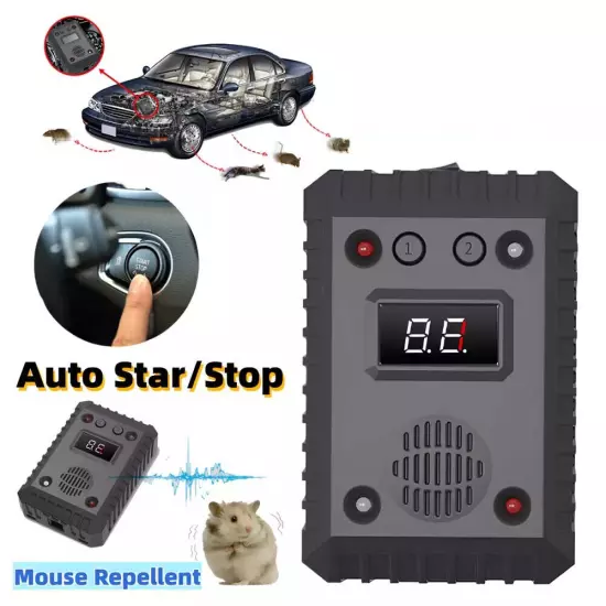 Ultrasonic Mouse Repeller Rodent Deterrent for Car Wire Engine Rat Pest Control