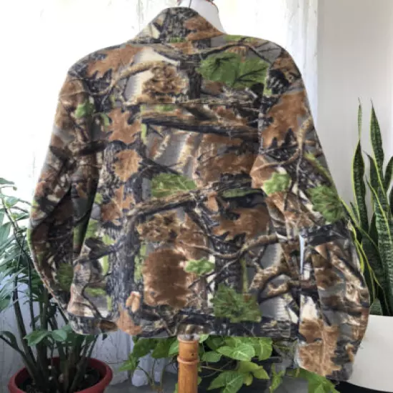 CABELA’S Men’s Fleece Full Front Zip Camouflage Hunting Jacket. Size Medium M