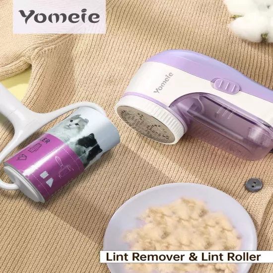 Fabric Shaver & Lint Roller Set, Electric Lint Remover for Clothes, Furniture...