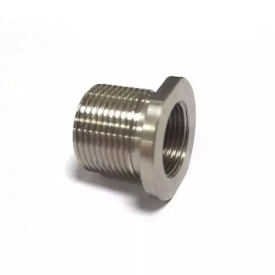 Stainless Steel Muzzle Adapter Convert 1/2x28 to 5/8x24 + Steel Crush Washer