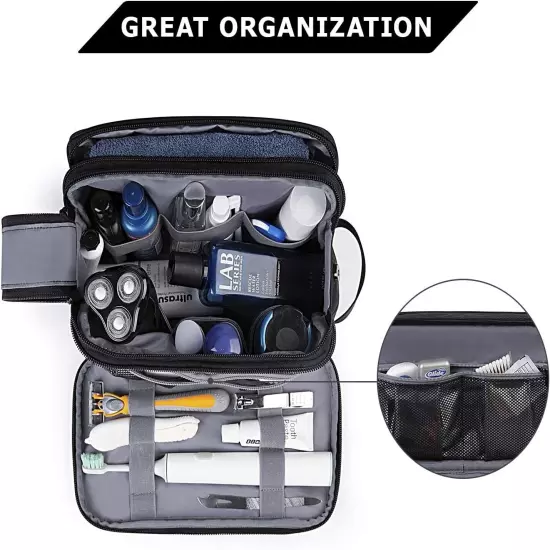 BAGSMART Toiletry Bag for Men, Travel Toiletry Organizer Dopp Kit Water-Resistan