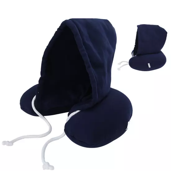 Neck Travel Pillow with Hoodie U Shape Neck Pillow for Business Travel Office