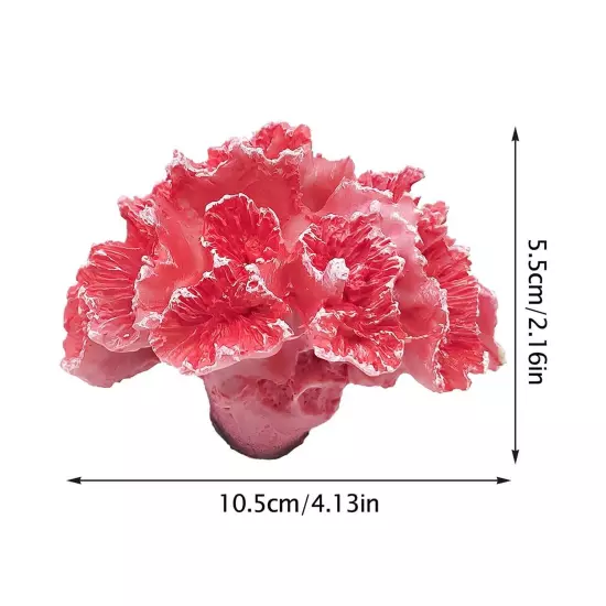 ZLY 1 PCS Coral Reef Ornaments,Aquarium Coral Decor,Artificial Polyresin Cora...