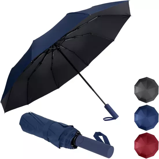 Travel Umbrella for Rain Compact Portable Umbrella UV Sun Protection Umbrella 10