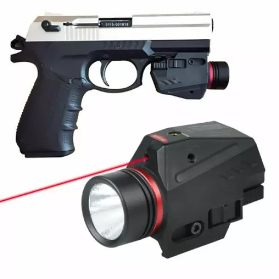 Combo LED Flashlight Green Red Dot Laser Sight For 20mm Rail Pistol Rifle Glock