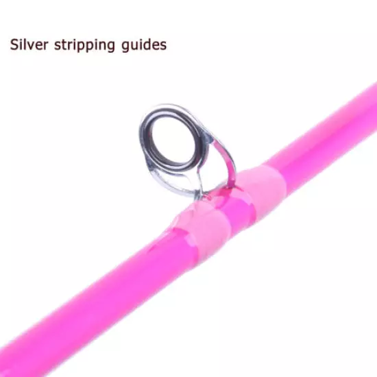 Pink Fly Rod 9' 5WT 4Sec & Fishing Rod Tube & WF5F Fly Line Combo Youth Girl's