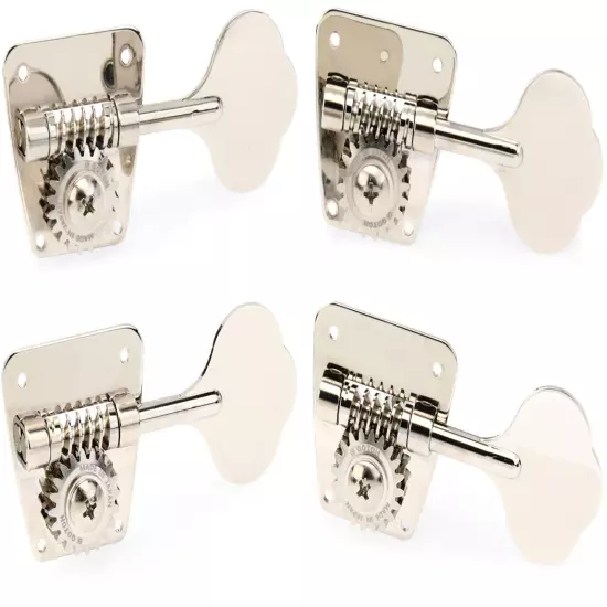 Gotoh FB30 Bass Guitar Tuners - Nickel with Clover Leaf Buttons