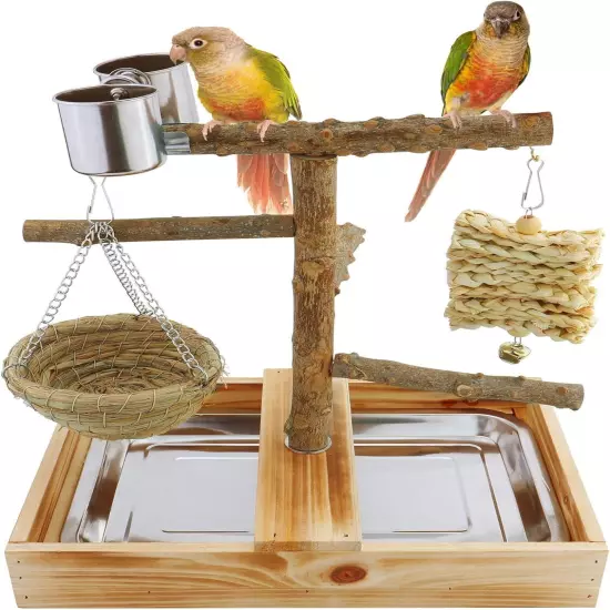 Mogoko Natural Bird Playground Perches, Cage Accessories, natural 