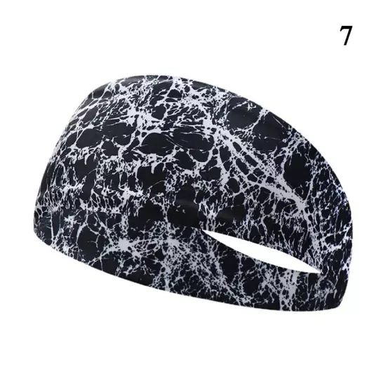 Sports Headband for Men Women Moisture Wicking Sweat Band Elastic Wide Hair Band