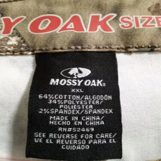 Men's Mossy Oak Break-Up Country Comfort Side Elastic Cargo Pant XXL 44-46 b20