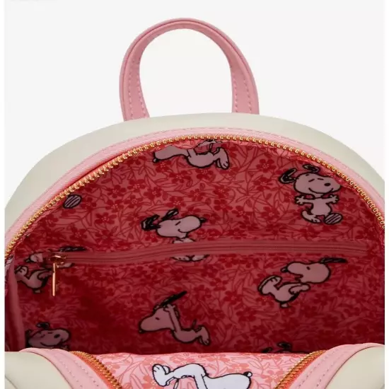 Loungefly Peanuts Snoopy Doghouse Floral Mini Backpack.