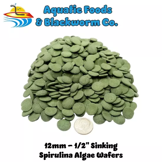 Small Sinking Wafers of Spirulina, Algae, for Shrimp, Plecos, Catfish Snails AFI