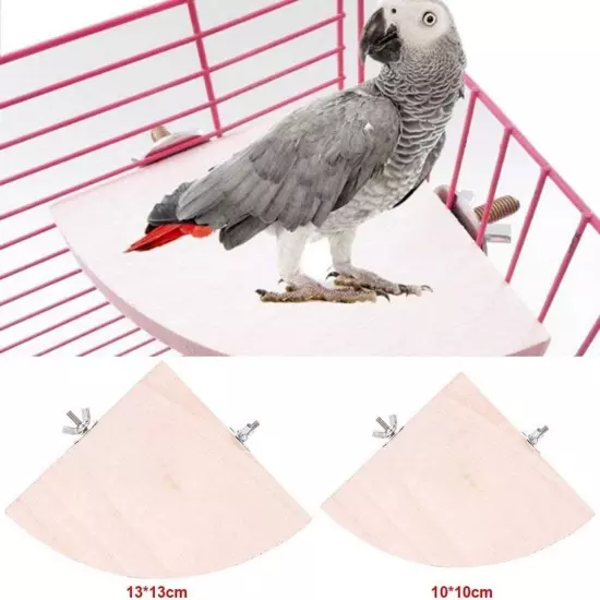 3 Pcs Birdcage Perches Parrot Cage Perch Wooden Platform Stand Bird Perch Sta...