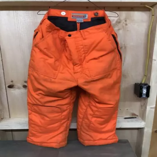 Winchester Snow Pants Men's L Blaze Orange Hunting Snowpants Used Reinforce Knee