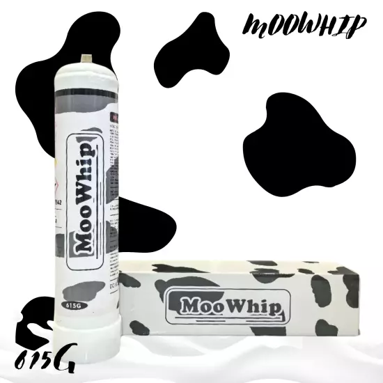 MooWhip 615g Whipped Cream Tank Top Quality ULTRA PURE GAS (w/Nozzle）