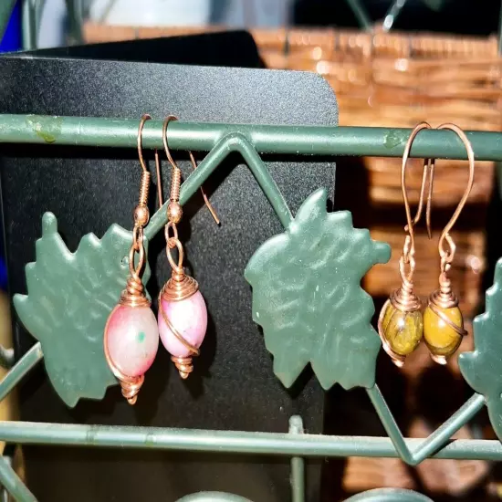 Gemstone Drop Earrings for Women