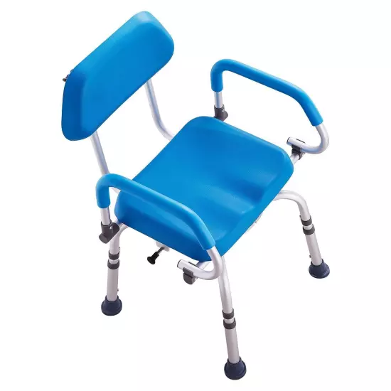 VEVOR Swivel Shower Chair 360 Degree, Adjustable Shower Seat with Pivoting Arms