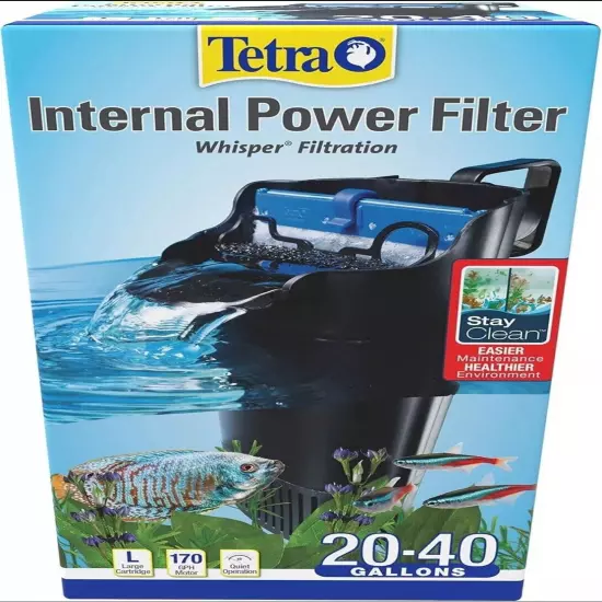 Tetra Whisper in Tank Filter 40I with Bioscrubber 20 to 40 Gallon Filtration New