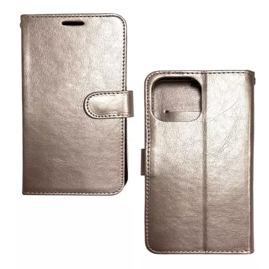 Flip Credit Card Holder Wallet Case for iPhone 13 Promax, Free Temper Glass