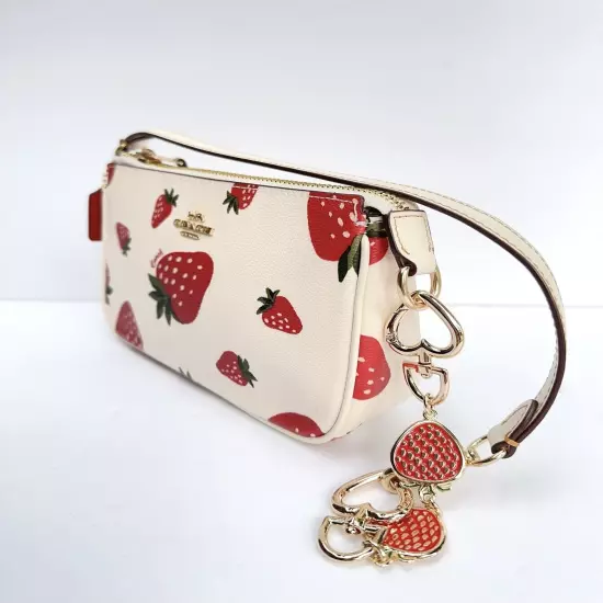 NWT Coach Nolita 19 With Wild Strawberry Print CH533 + Free Chain