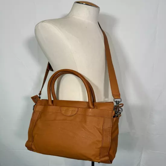 Liebeskind Berlin Cognac BrownLuxurious Leather Large Tote Messenger Bag Handbag