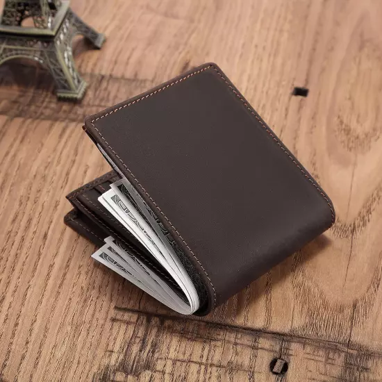 Personalized Engraved Leather Wallet for Dad Son Husband Boyfriend - Perfect for