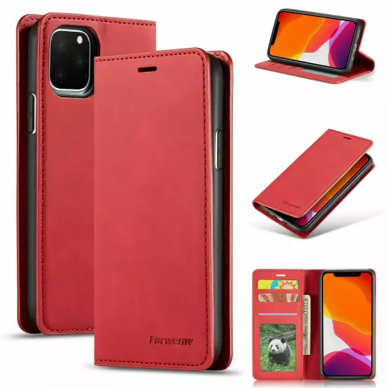 Leather Case For iPhone 16 15 14 13 12 Pro Max XS XR 87+ Flip Wallet Phone Cover