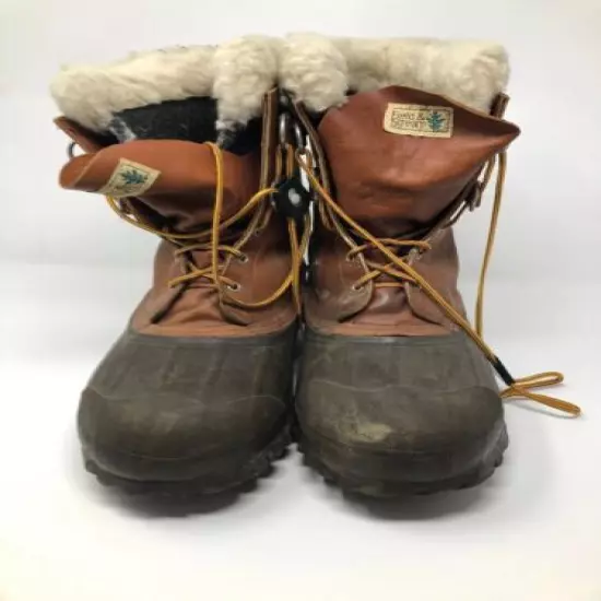 Vintage Field And Stream Leather Rubber Lined Hunting Boots Size 9 Waterproof