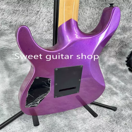 Custom Ouija Purple Electric Guitar FR Bridge Black Part Solid Body Fast Ship