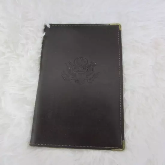 Intrav Deluxe World Travel Eagle Crest Passport Holder Wallet Organizer Leather