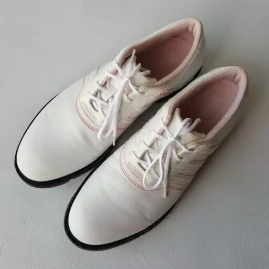 Women's Adidas Z-Traxion White/Pink Oxford Golf Shoes Size 9.5