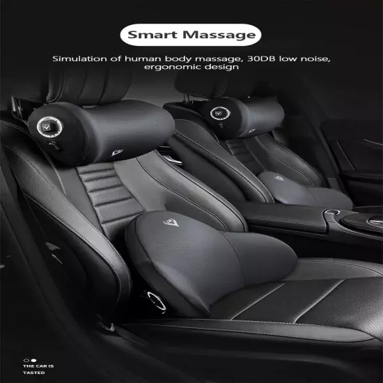 Car Massage Neck Pillow Cushion Headrest Support Lumbar Seat Back Cushion