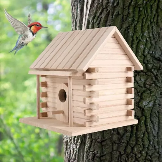 Bird House Wall-Mounted Wooden Nest Dox Nest House Bird House Bird Box9421