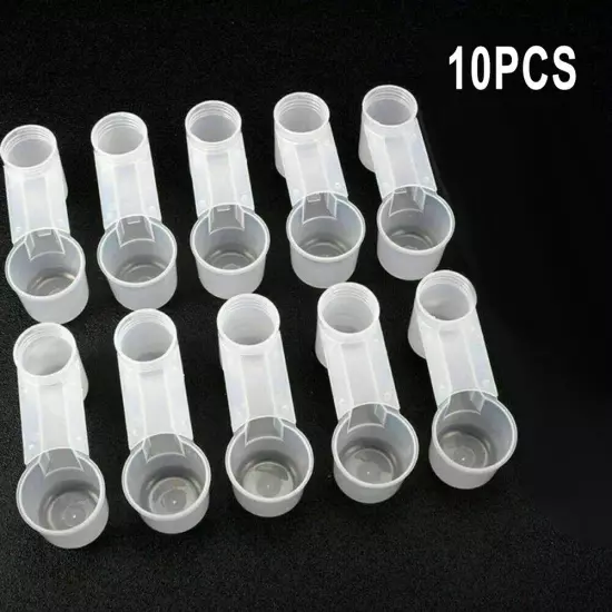 10 Pet Bird Feeder Drinker Cup Water Bottle Chicken Poultry Dove Pigeon Quail Uk