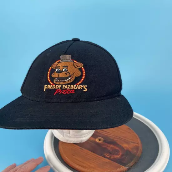 Five Nights at Freddys Hat Black Fazbears Pizza Cap One Size Snapback