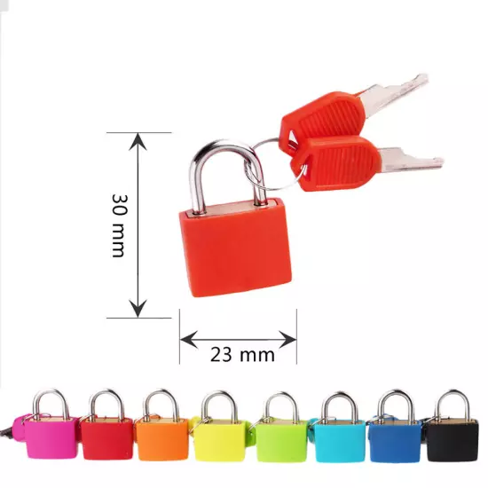 Suitcase Lock Mini Padlock with Key Small Locks for Schoolbag Backpack Luggage