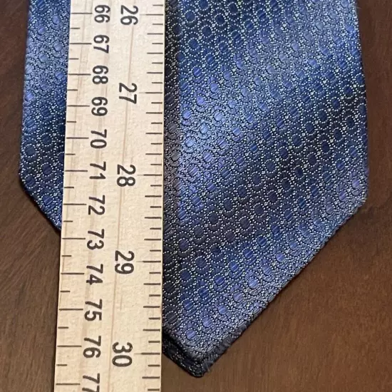 Pronto Uomo Firenze Hand Made Blue 100% Silk Men’s Neck Tie Made In Italy